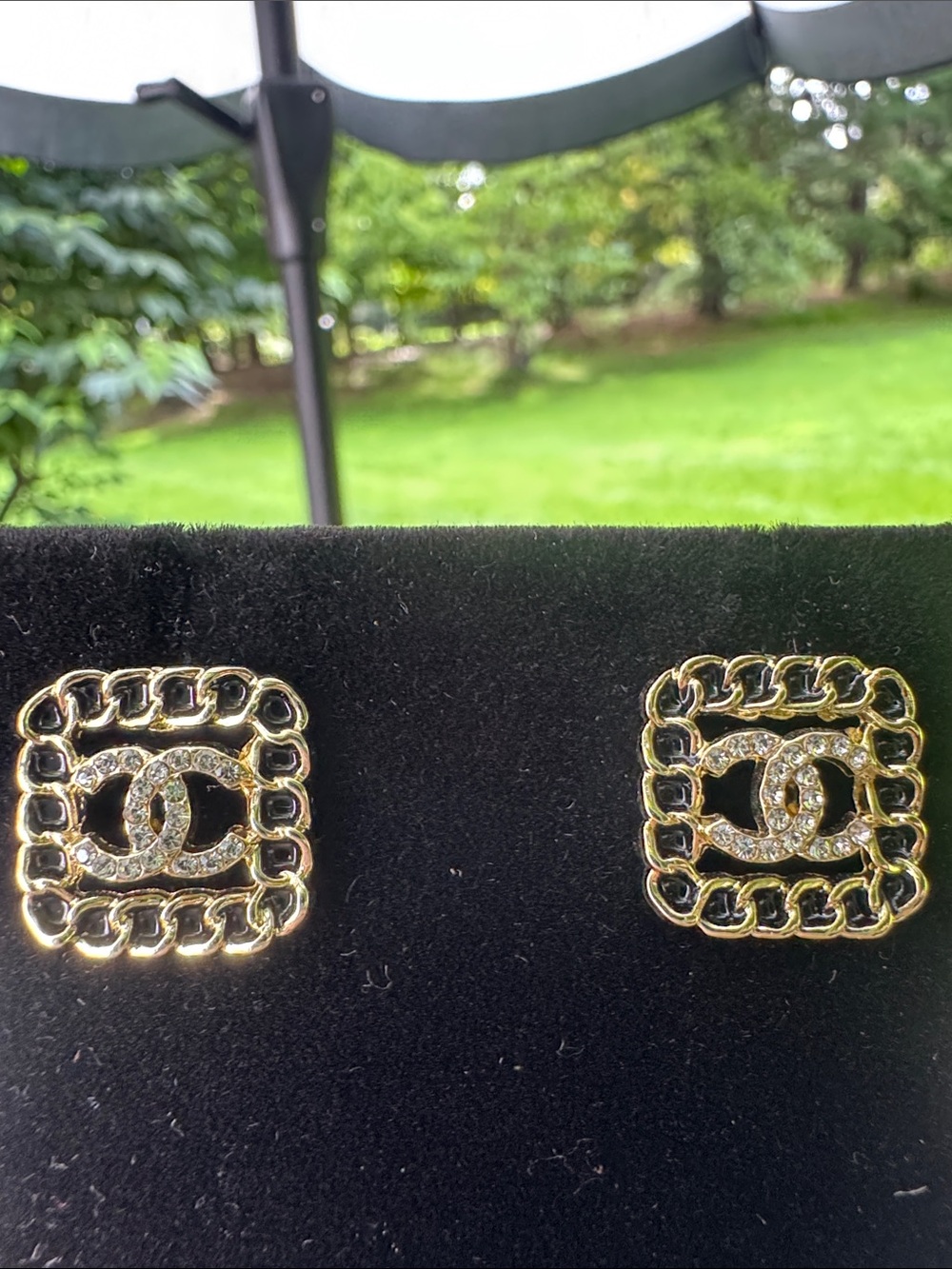 Earrings stud Chain-Frame - Picture 3 of 4